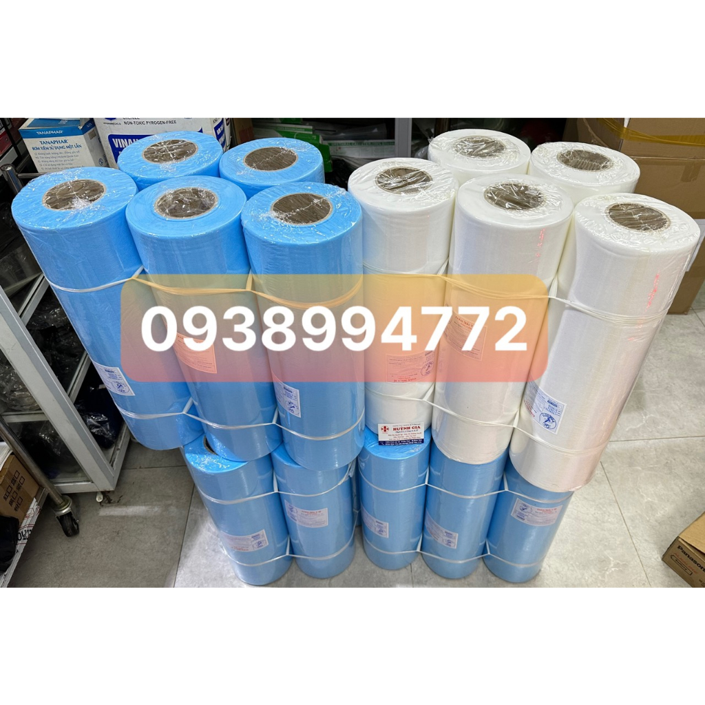 Khăn Trải Y Tế Không Dệt Tiệt Trùng MEDIPRO Xanh -Trắng Kích Thước 0.5 x 100m CHÍNH HÃNG