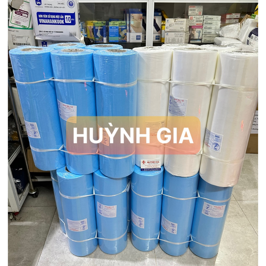 Khăn Trải Y Tế Không Dệt Tiệt Trùng MEDIPRO Xanh -Trắng Kích Thước 0.5 x 100m CHÍNH HÃNG