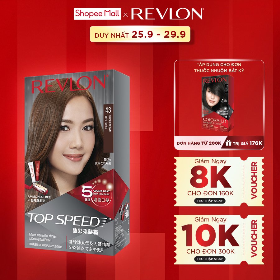 Nhuộm tóc phủ bạc Revlon TopSpeed dành cho nữ 120ml