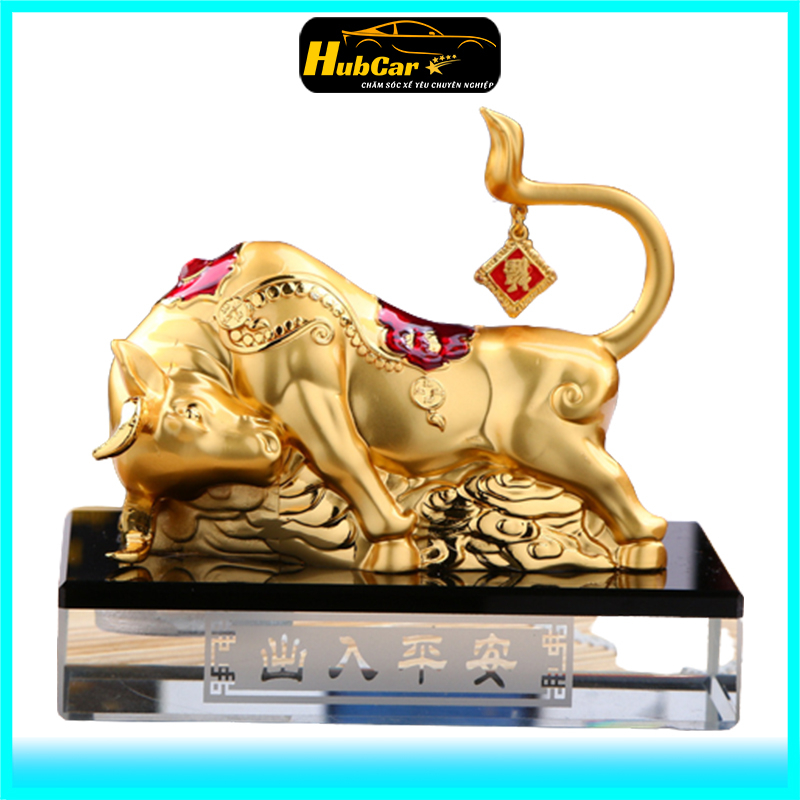 Nước Hoa Ô Tô Cao Cấp Nước Hoa Hình Con Trâu Vàng Đặt Taplo Bàn Làm Việc Bàn Uống Nước Mang Lại Tài Lộc May Mắn