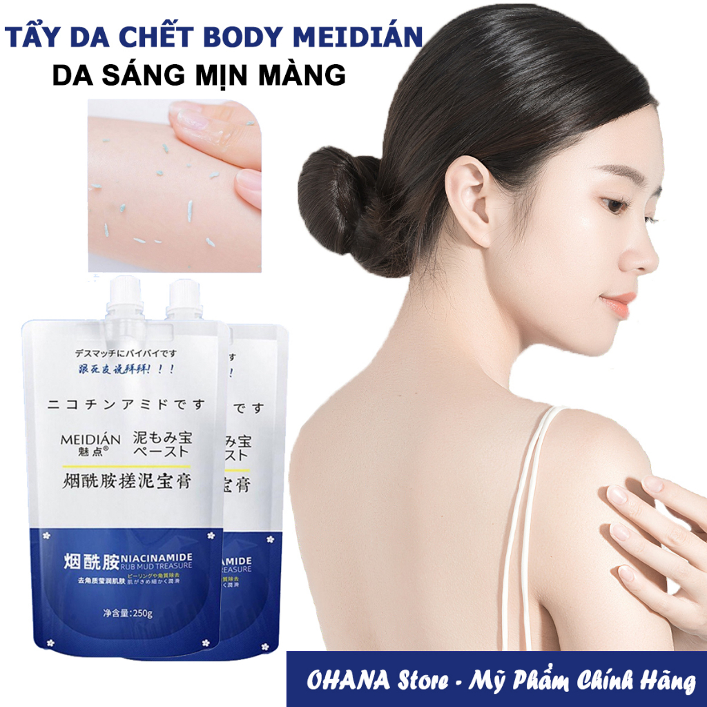 Tẩy Da Chết Body Meidián Niacinamide Chính Hãng Tẩy Tế Bào Chết Làm Sạch Sâu Và Dưỡng Trắng Giúp Làn Da Trắng Sáng Mịn