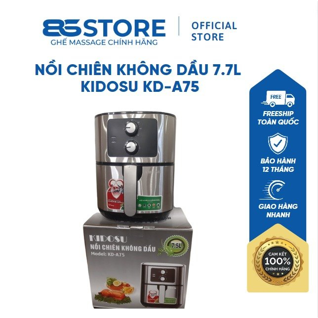 [ thanh lý] Nồi chiên không dầu 7.7l KIDOSU KD-A75- hàng trưng bày mới 99%