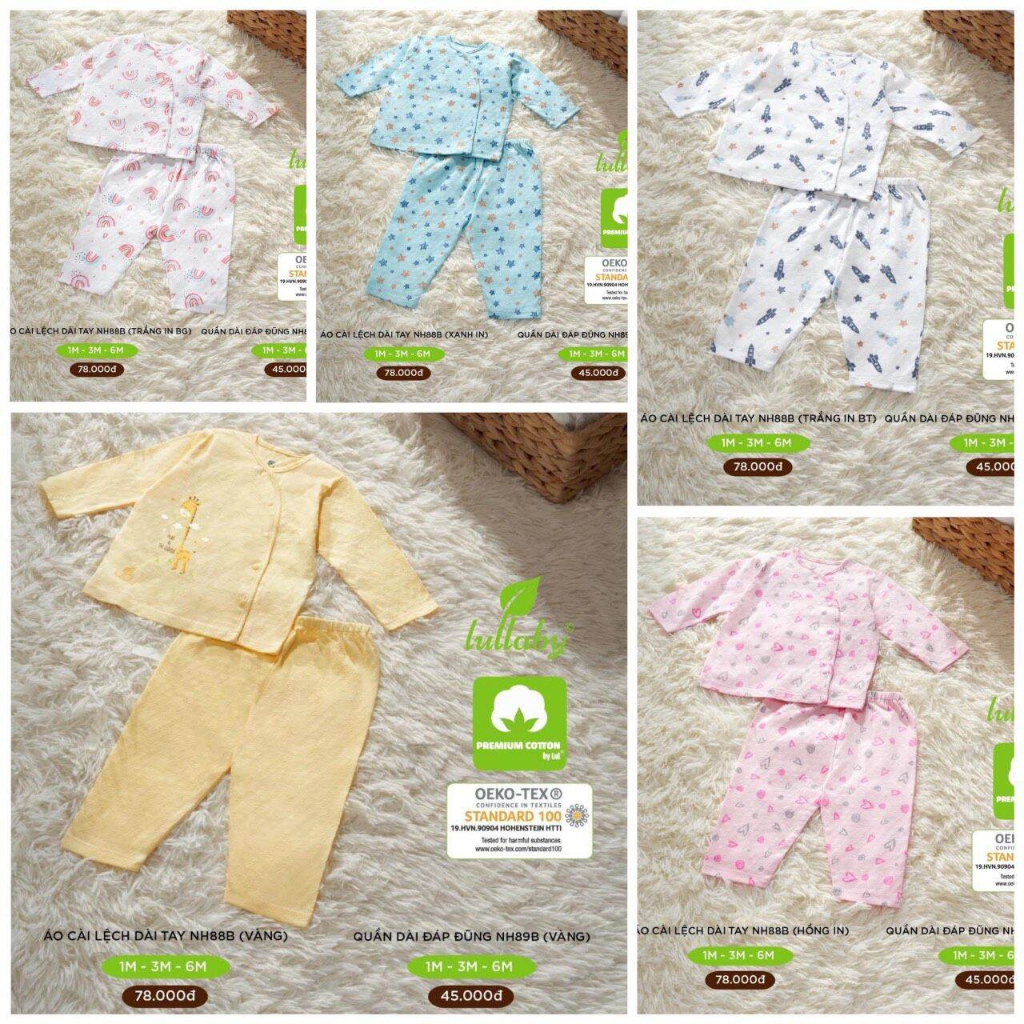 LULLABY Áo tay dài cài lệch NH08-16 NH58B NH88B