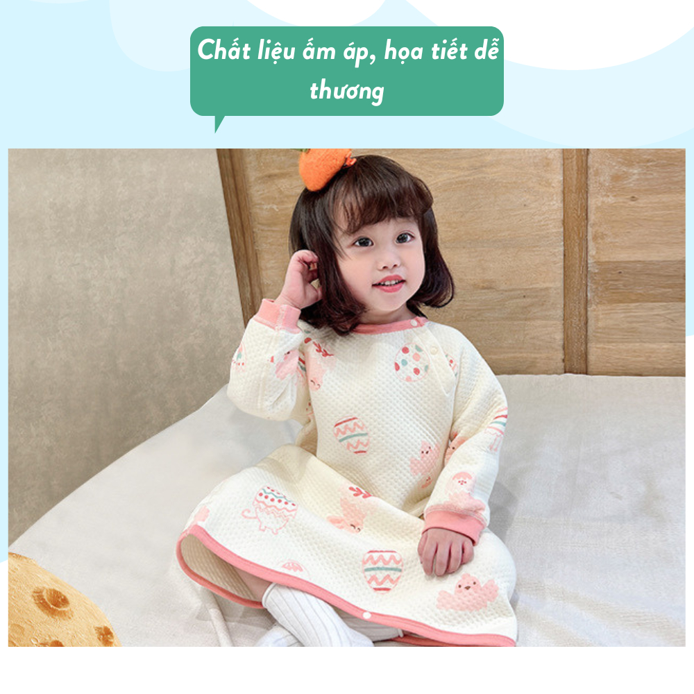 Túi Ngủ Cho Bé Thu Đông Cotton Trần Bông Mềm Nhẹ 2023