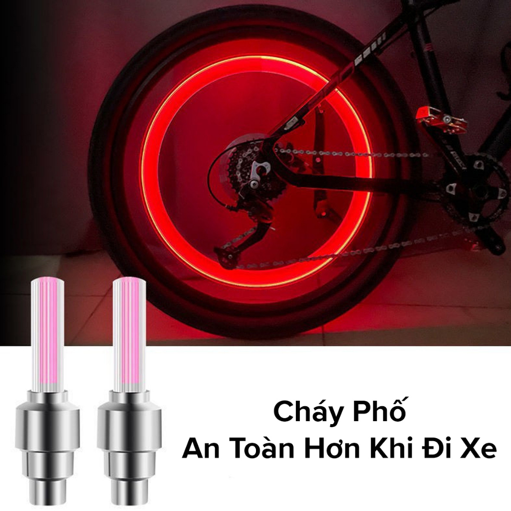Đèn Gắn Van Xe Đạp – Bộ 2 Chiếc Đèn LED Neon Gắn Van Xe Đạp Xe Máy Ô Tô Thể Thao Ngầu Lòi Chính Hãng Amalife