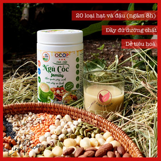 Bột ngũ cốc dinh dưỡng 20 loại hạt| Ngũ cốc bầu, lợi sữa, tăng giảm cân vitamin protein canxi -Linhducon | HTX Anh Minh
