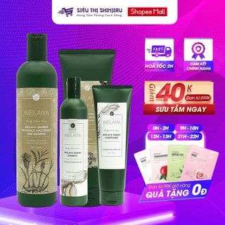 Cặp dầu gội giảm rụng tóc gừng hà thủ ô Weilaiya Ginger Shampoo 400ml/250ml kích mọc tóc PP bởi Shinjiru