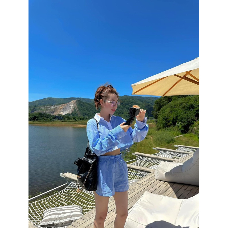 Áo sơ mi Croptop Zara Authentic