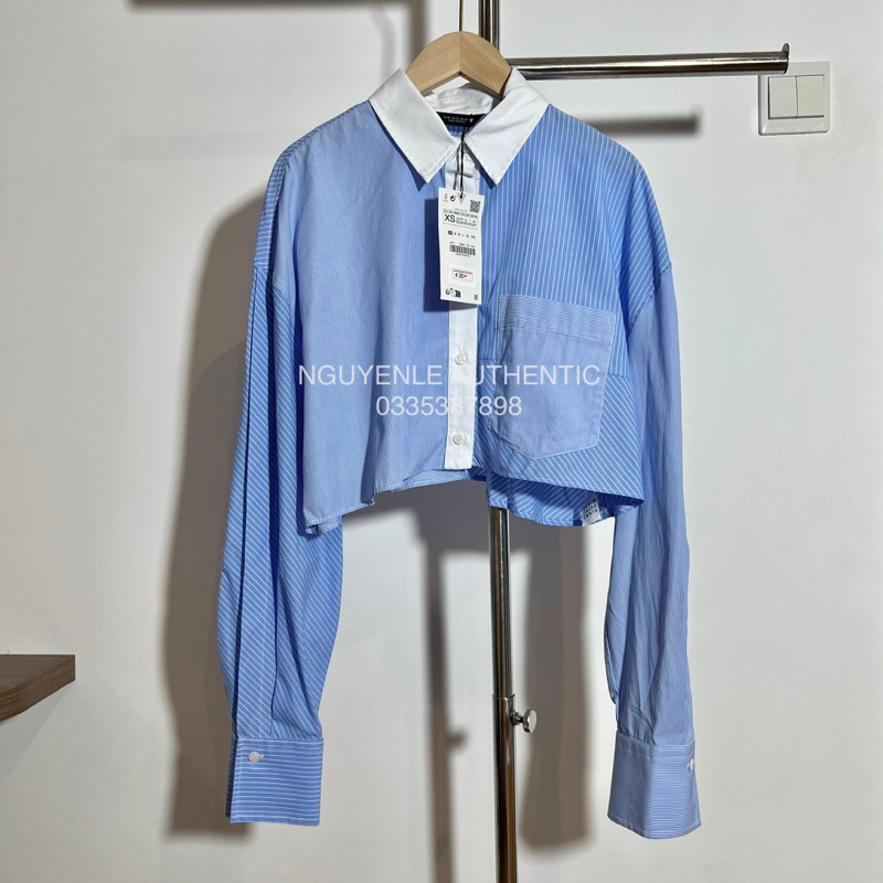 Áo sơ mi Croptop Zara Authentic