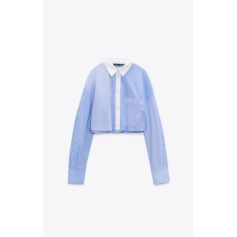 Áo sơ mi Croptop Zara Authentic