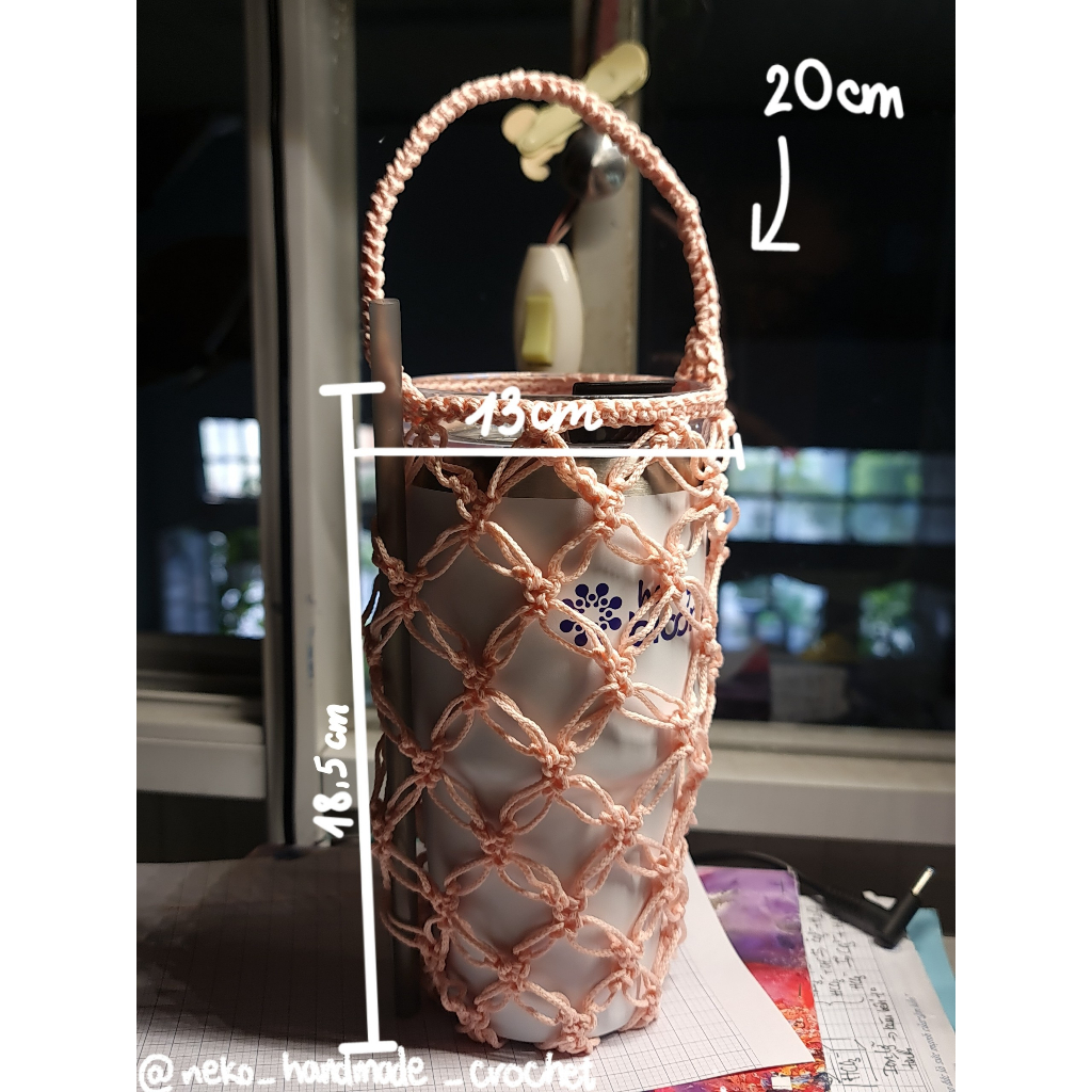 Crochet Bag for Bottle_ Túi lưới xách ly nước
