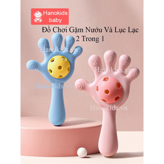 Gặm Nướu Cho Bé Sơ Sinh Silicon Cao Cấp Và Lục Lạc Hình Bàn Tay – Hanokids Baby