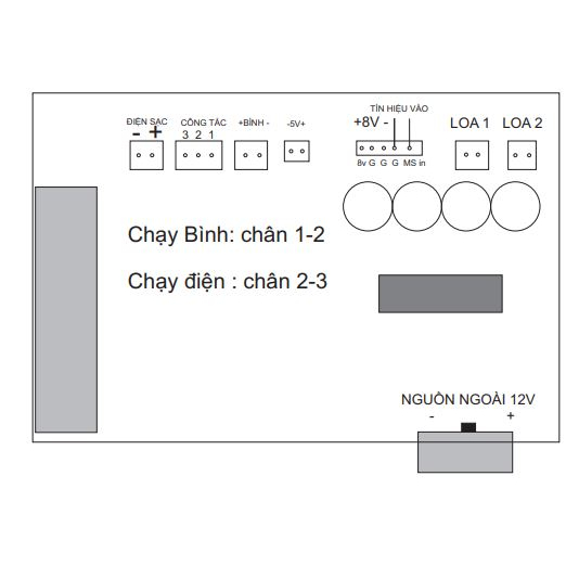 Mạch Công Suất Loa Kéo 12V 1 Loa 2 Loa