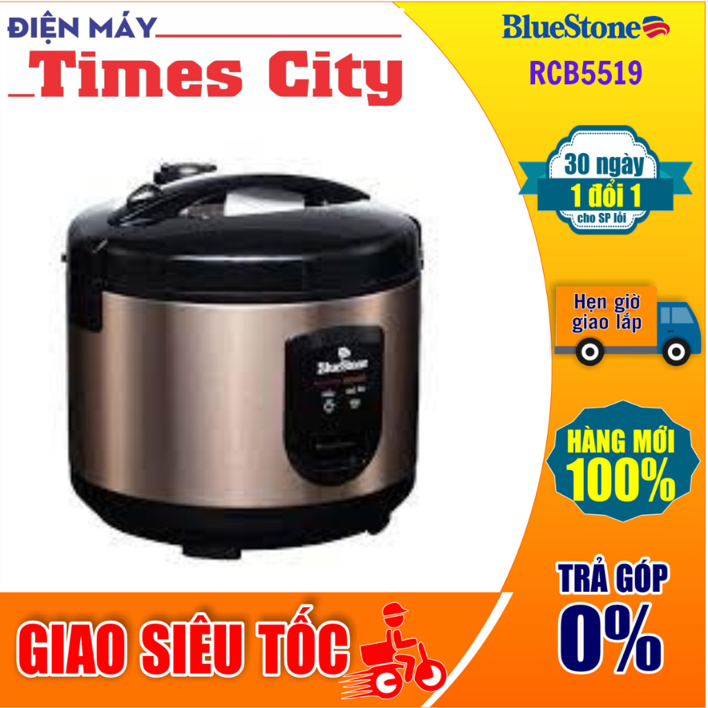 Nồi cơm điện BLUESTONE, Dung tích 1.8L RCB5519