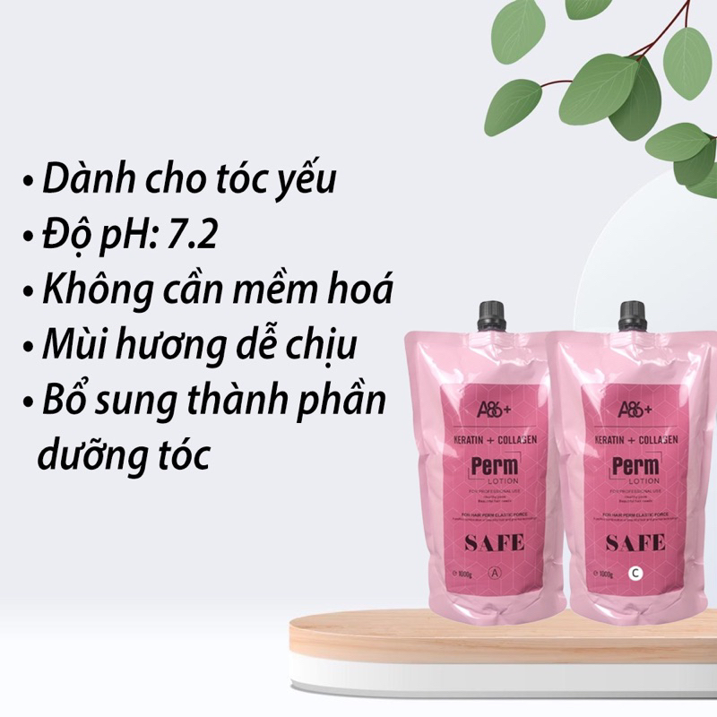 🌸🌸🌸🌸 Uốn Duỗi A86 Safe Uốn Duỗi Trung Hoà Không Cần Mềm Hoá 1000ml 🌸🌸🌸🌸