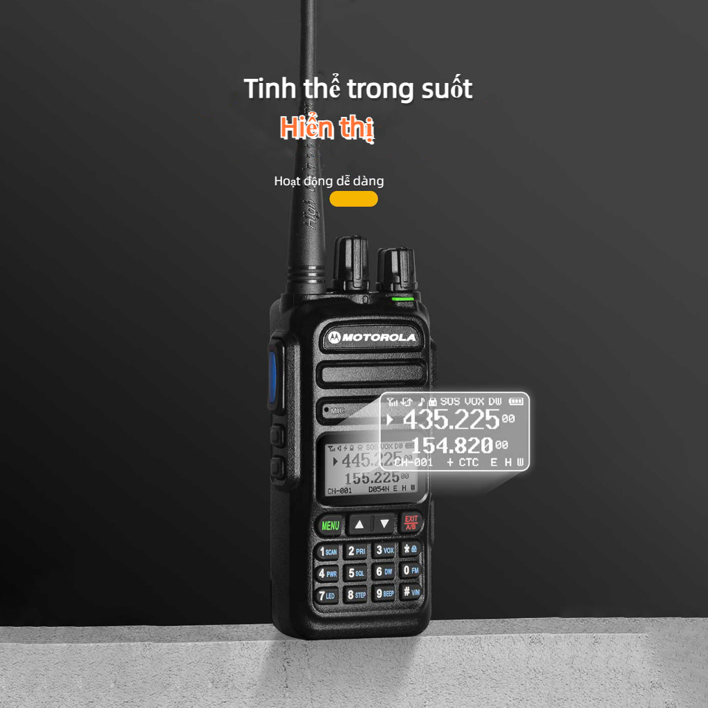 Bộ đàm Motorola 128CH Marine U/V Dual Frequency FM Đài phát thanh hai chiều 15KM