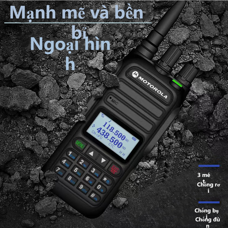 Bộ đàm Motorola 128CH Marine U/V Dual Frequency FM Đài phát thanh hai chiều 15KM