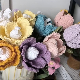Thỏ Tulip handmade bằng len🌷(không kèm chậu)
