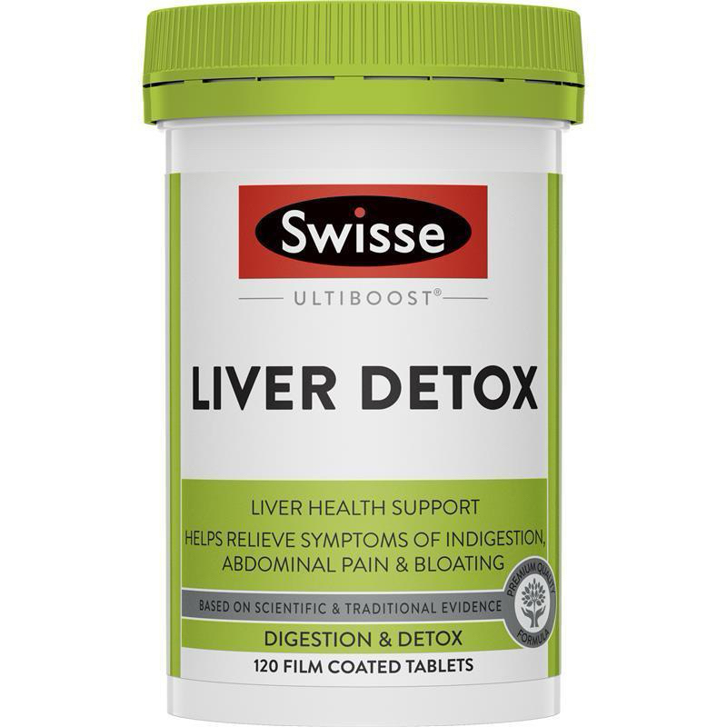 Viên Uống Hỗ Trợ Thải Độc Gan, Mát Gan - Swisse Ultiboost Liver Detox Úc 120 viên