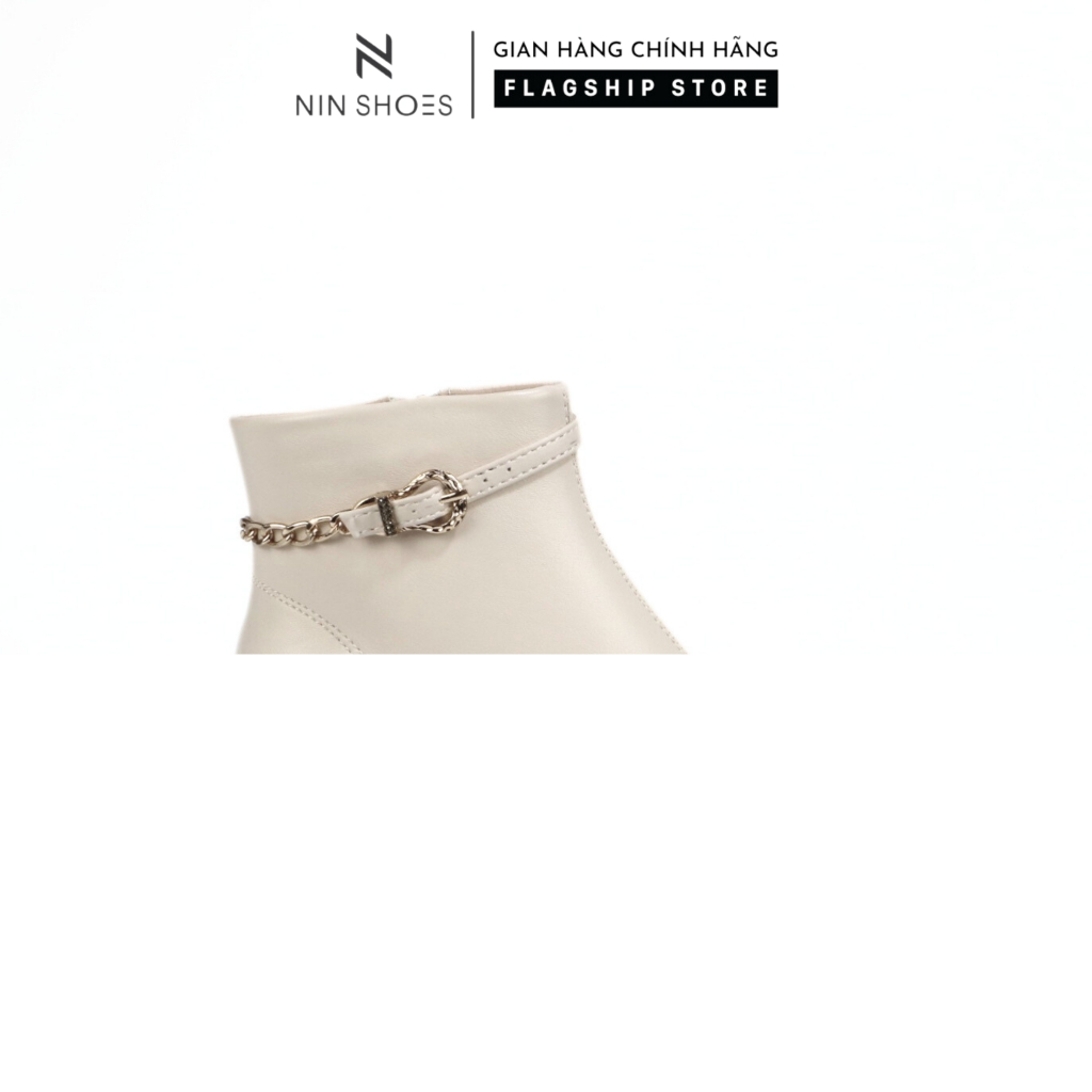 Bốt chiến binh nữ Ninshoes đế bằng siêu đẹp, thời trang thu đông