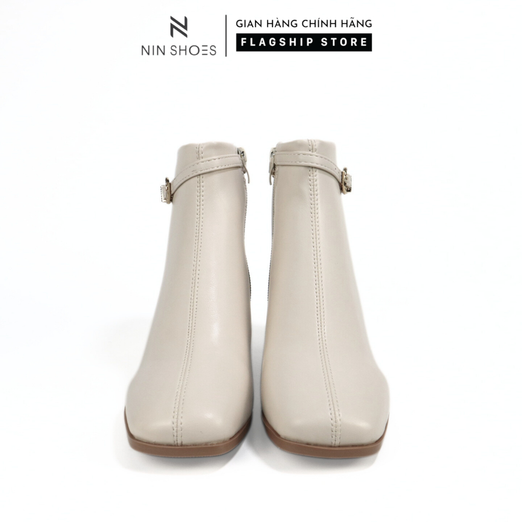 Bốt chiến binh nữ Ninshoes đế bằng siêu đẹp, thời trang thu đông