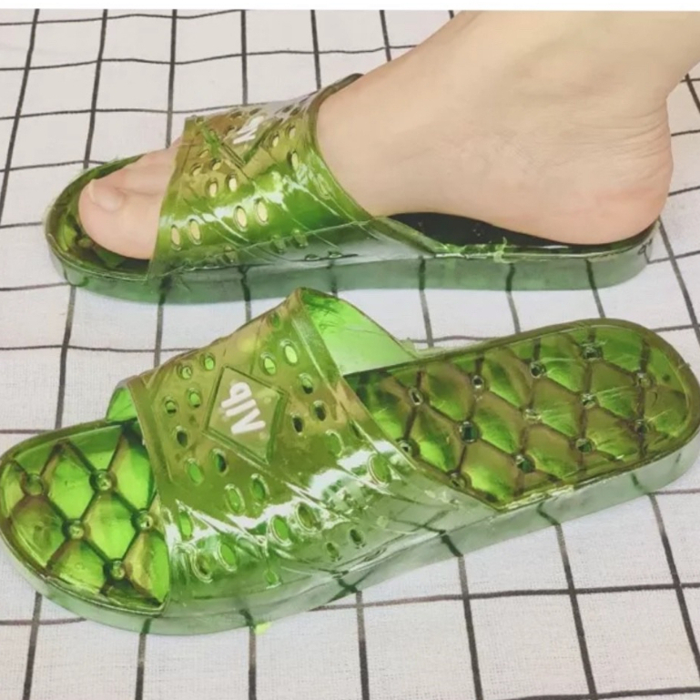 Dép chữ VIP đi nhà tắm văn phòng có lỗ thoát nước nhựa nguyên chất