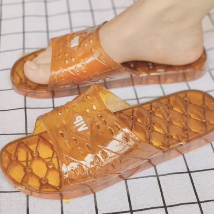 Dép chữ VIP đi nhà tắm văn phòng có lỗ thoát nước nhựa nguyên chất