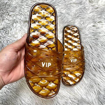 Dép chữ VIP đi nhà tắm văn phòng có lỗ thoát nước nhựa nguyên chất
