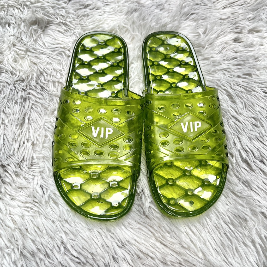Dép chữ VIP đi nhà tắm văn phòng có lỗ thoát nước nhựa nguyên chất
