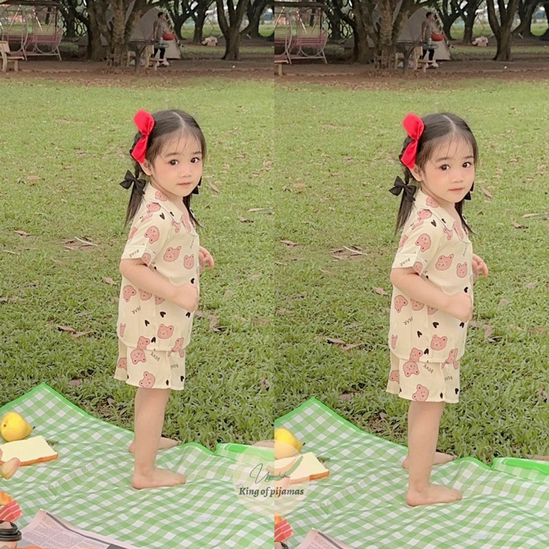 Bộ pijama cho bé chất đũi lạnh siêu mát mùa hè 2023 hàng xuất phần 2 bộ đồ bé trai bộ đồ bé gái