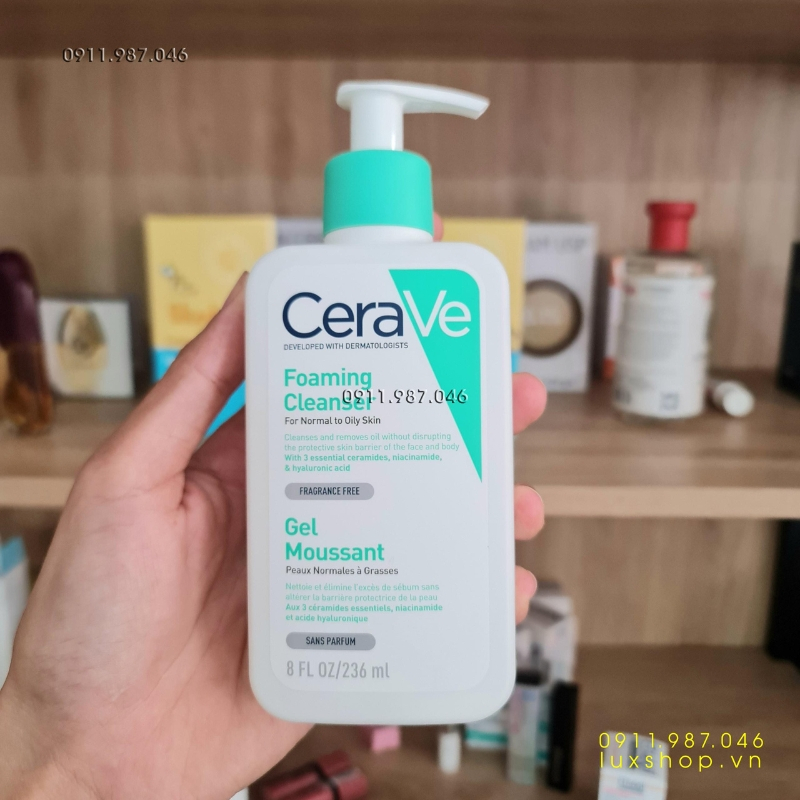 Sữa rửa mặt CeraVe cho da dầu da mụn và da khô 236ml | BigBuy360 - bigbuy360.vn