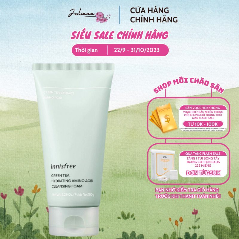 Sữa Rửa Mặt Trà Xanh Innisfree Green Tea Foam Cleanser 150ml