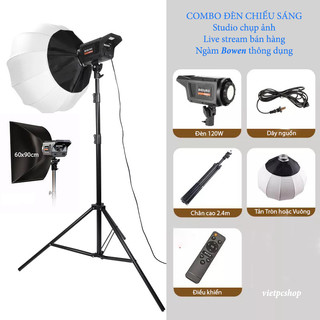Bộ đèn trợ sáng bediro bd800s, tản sáng và chân cao 2,4m - cho phòng chụp sản phẩm, quay phim, livestream