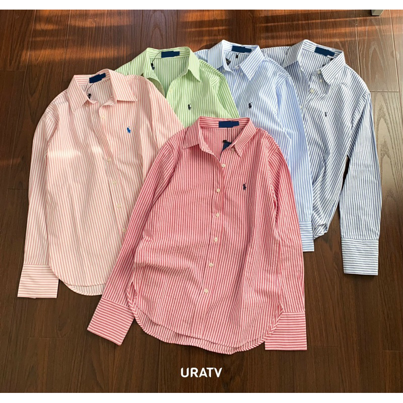 Áo sơ mi nữ thêu P0.L0 linen - URATV