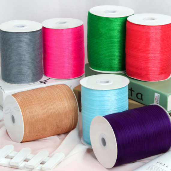 Ruy băng voan 6mm dài 10m gói quà buộc tóc, dây treo, trang trí tiệc tùng cực đẹp