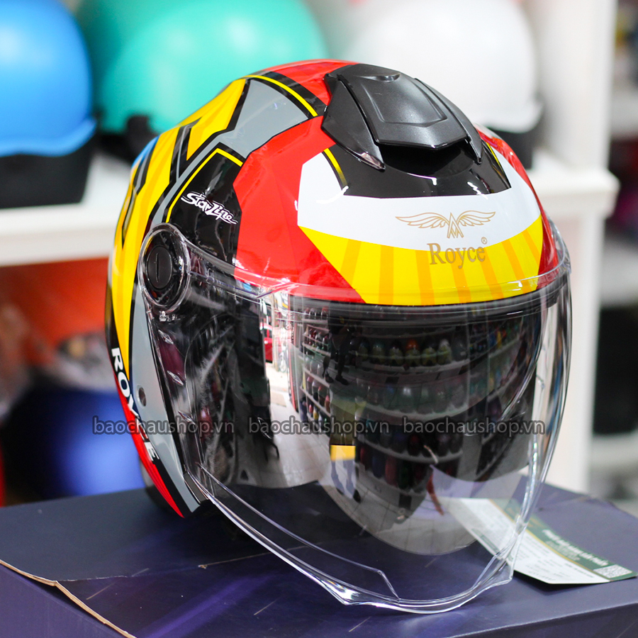 Mũ Bảo hiểm 3/4 2 kính Royce XH01