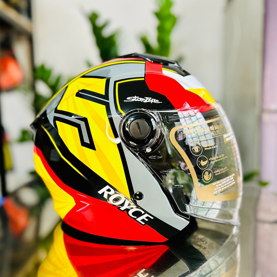 Mũ Bảo hiểm 3/4 2 kính Royce XH01