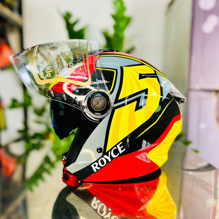 Mũ Bảo hiểm 3/4 2 kính Royce XH01