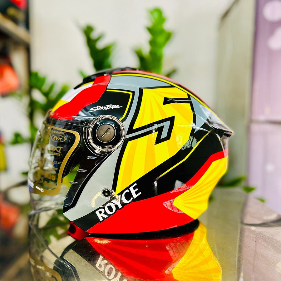 Mũ Bảo hiểm 3/4 2 kính Royce XH01