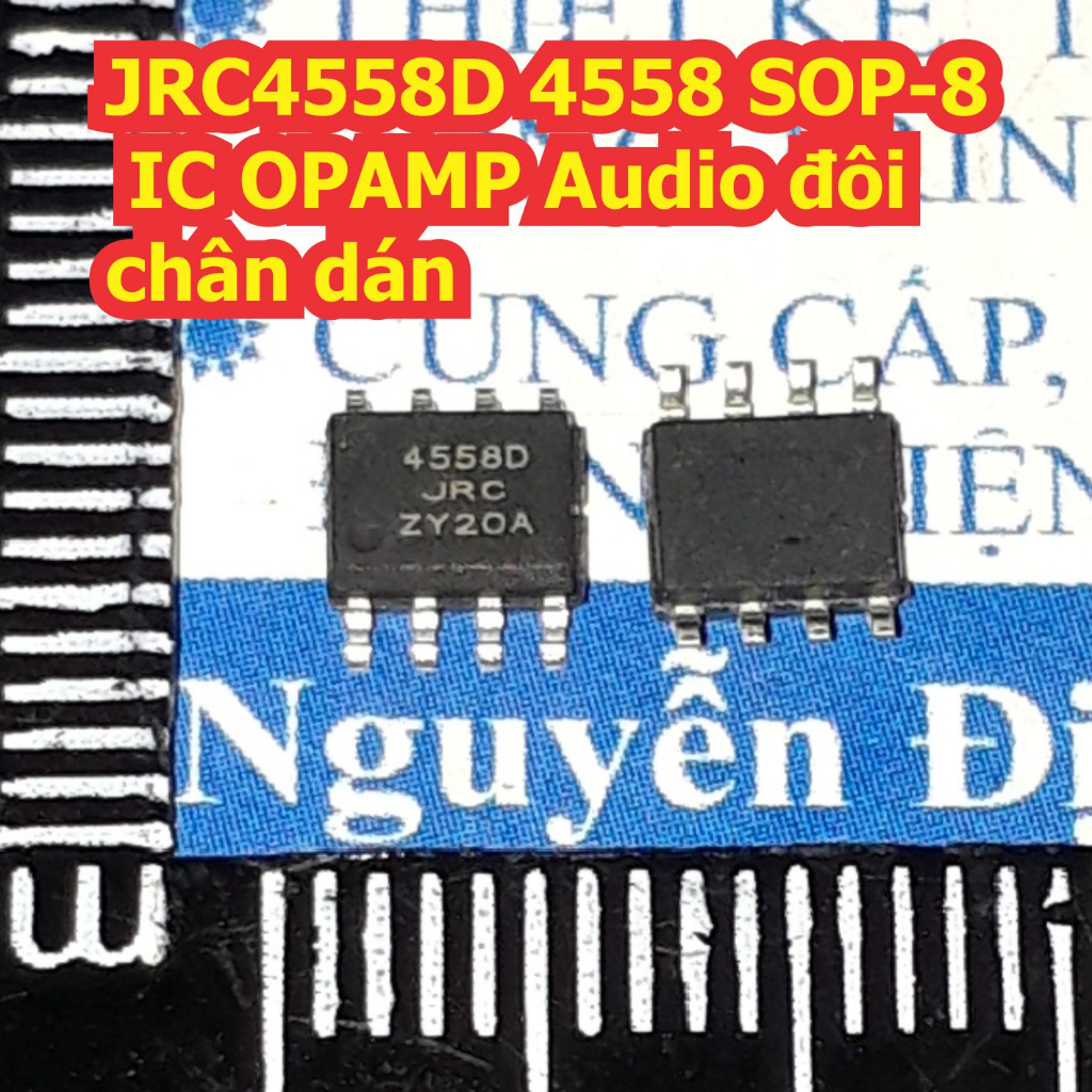 10 con JAC4558D JRC 4558 4558D SOP-8  IC OPAMP AUDIO đôi chân dán kde1455