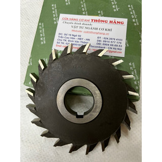 Dao phay 3 mặt cắt phi 63-125mm, lưỡi cắt gắn thép gió giúp phay được sắc bén