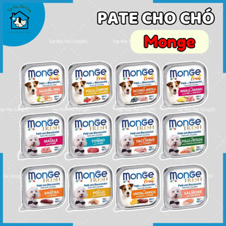Pate Monge cho chó hộp 100gr đủ vị thơm ngon