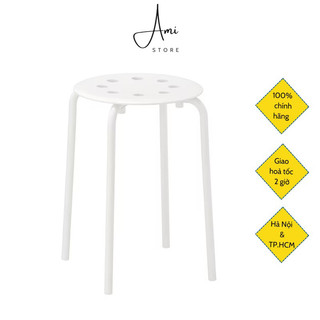 Ghế đẩu, ghế đôn marius màu trắng ikea chính hãng