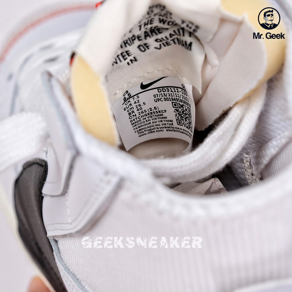 Giày Sneaker Cổ Cao NK Blazer Mid Jumbo White Black