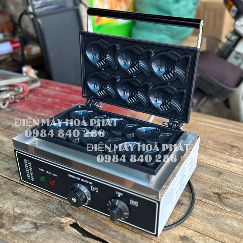 Máy làm bánh cá - máy nướng bánh cá 6 con