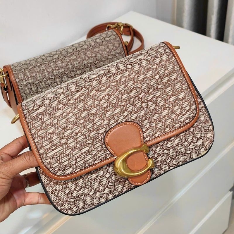 COACH® | Soft Tabby Shoulder Bag In Micro Signature Jacquard ✨kẹp nách siêu sang