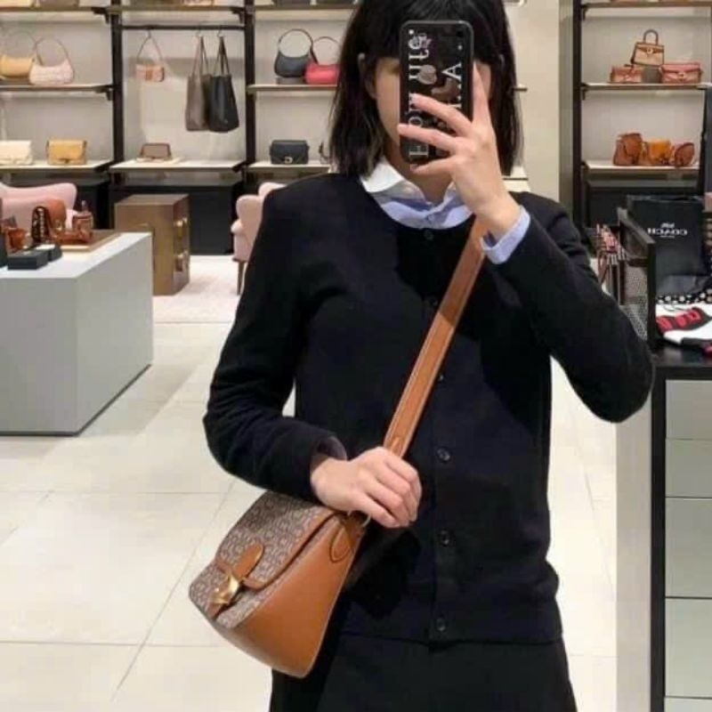 COACH® | Soft Tabby Shoulder Bag In Micro Signature Jacquard ✨kẹp nách siêu sang