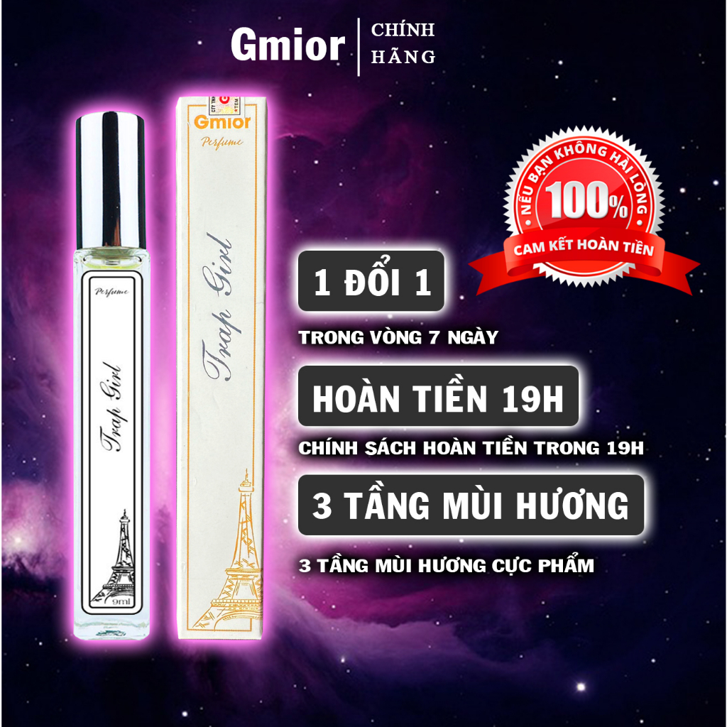 Nước Hoa Nữ Trap Girl Ngọt Ngào, Gợi Cảm, Quyến rũ Nhẹ Nhàng, Lưu Hương 8 - 12 Tiếng 10ml Good Girl Chính Hãng