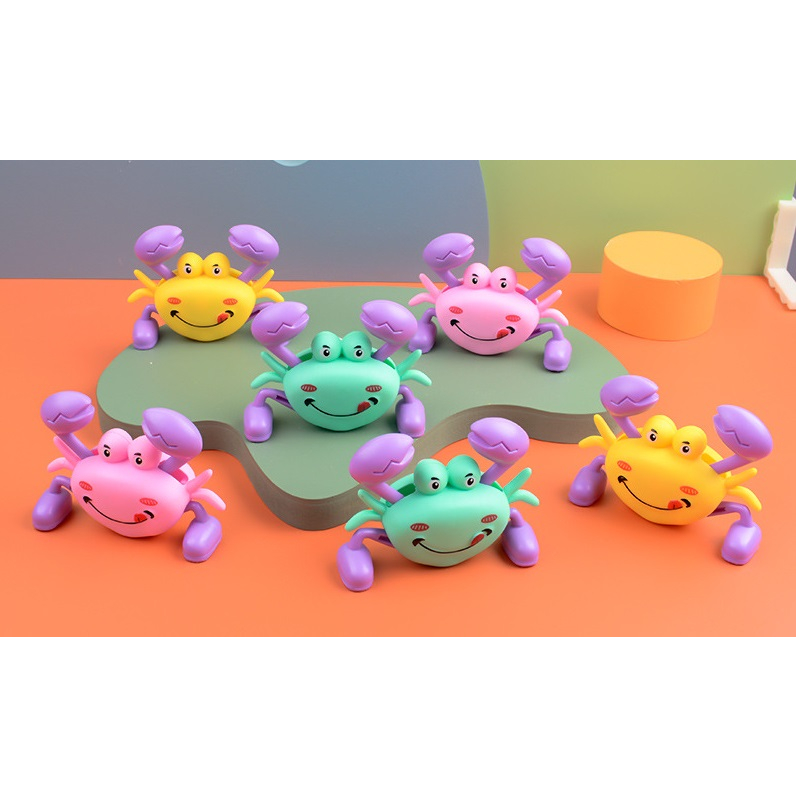 Đồ Chơi Mô hình Chú Cua Ngộ Nghĩnh Đáng Yêu Vặn Cót, Cua Bò Nhún Nhảy Vui Nhộn Cho Bé Gái Bé Trai