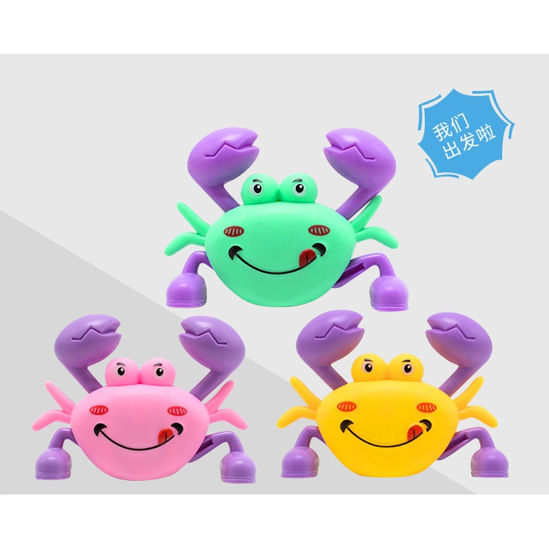 Đồ Chơi Mô hình Chú Cua Ngộ Nghĩnh Đáng Yêu Vặn Cót, Cua Bò Nhún Nhảy Vui Nhộn Cho Bé Gái Bé Trai